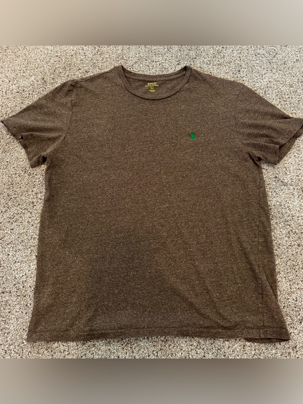 Polo by Ralph Lauren Brown Short-Sleeve Crewneck Tee with Green Pony